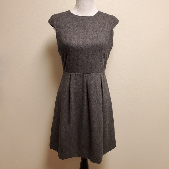Esley Dresses & Skirts - Esley Anthro Gray Wool Blend A-Line Work Dress M